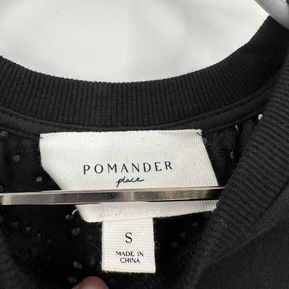 Pomander Place by Tuckernuck Black Eyelet Emi Tee sz S Short Sleeve T-Shirt PO - Picture 3 of 6